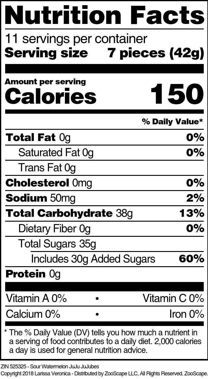 Sour Watermelon JuJu JuJubes (16 oz, ZIN: 525325) - 3 Pack