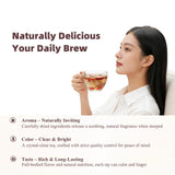 I WUGU 30 Single-Serve Sachets Chinese Jujube Longan Wolfberry Tea, Caffeine-Free Tea Bags, Red Dates Tea, Warming Comfort, Energy & Relaxation