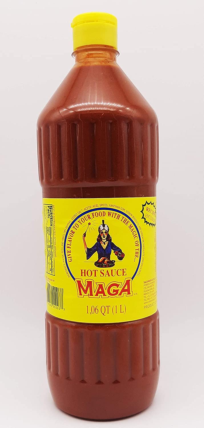 2 PACK | Salsa Maga | Salsa Picante | Mexican Hot Sauce | 1 liter per bottle