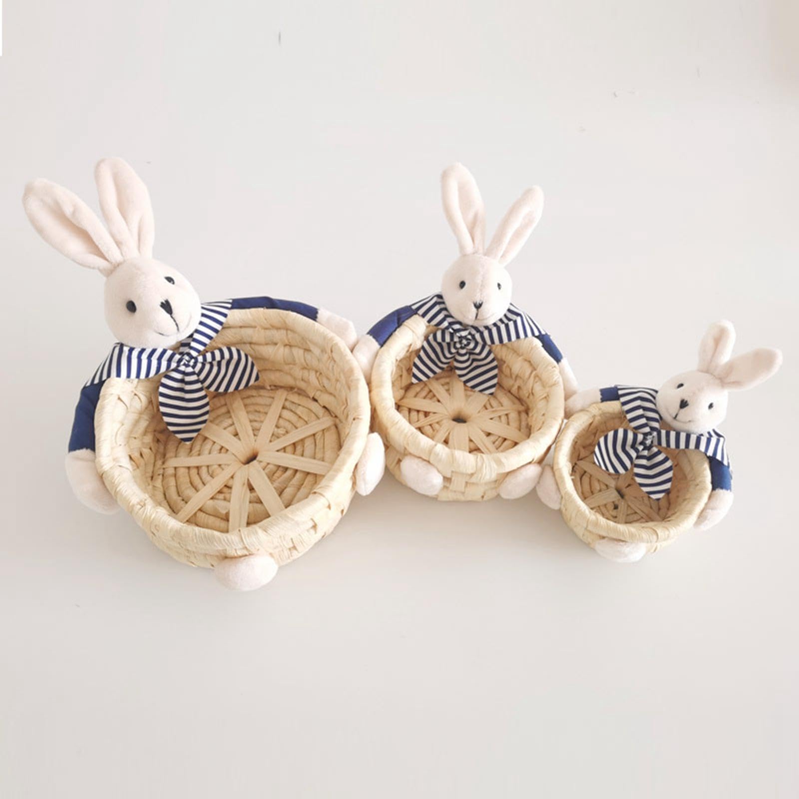 JISADER Miniature Easter Basket Candy Gift Basket Party Favors Portable Animal Basket Candy Eggs Baskets for Home Decoration, S