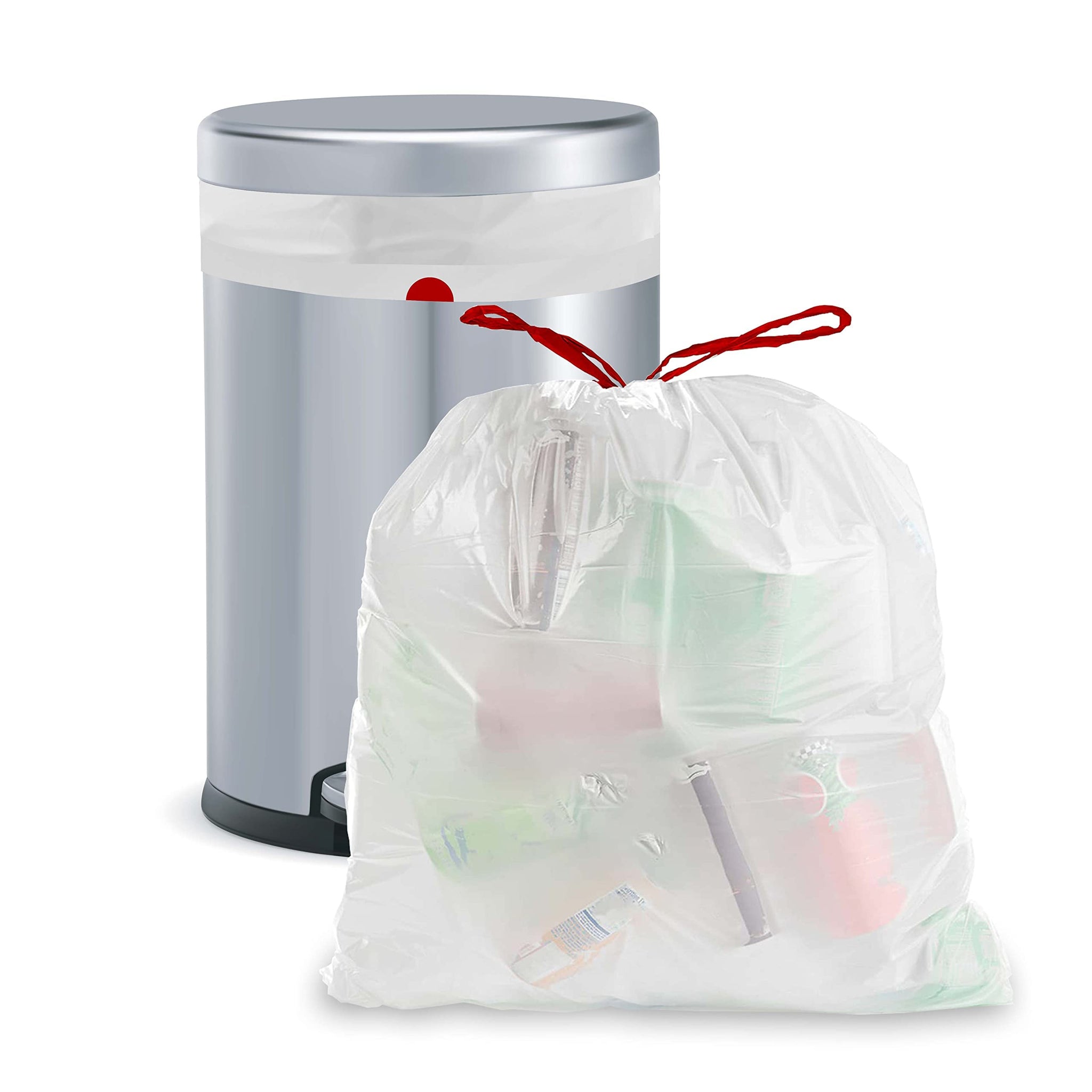 Aluf Plastics Tall Kitchen 13 Gallon Drawstring Trash Bags 0.9 MIL - (Bulk 200 Count) - 24" x 27" - Wholesale, Commercial Garbage Bags