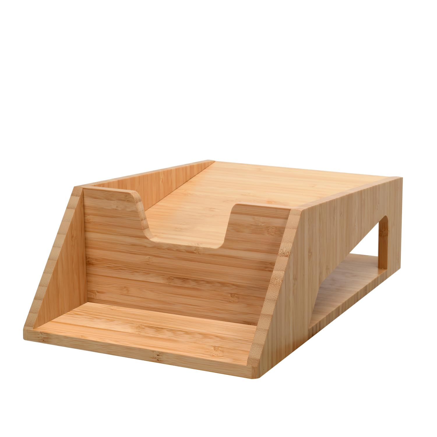 MobileVision Bamboo Laundry Detergent Holder with Drip Tray & Cup Storage for Laundry Rooms, Washing Areas, Cabinets, & Shelves