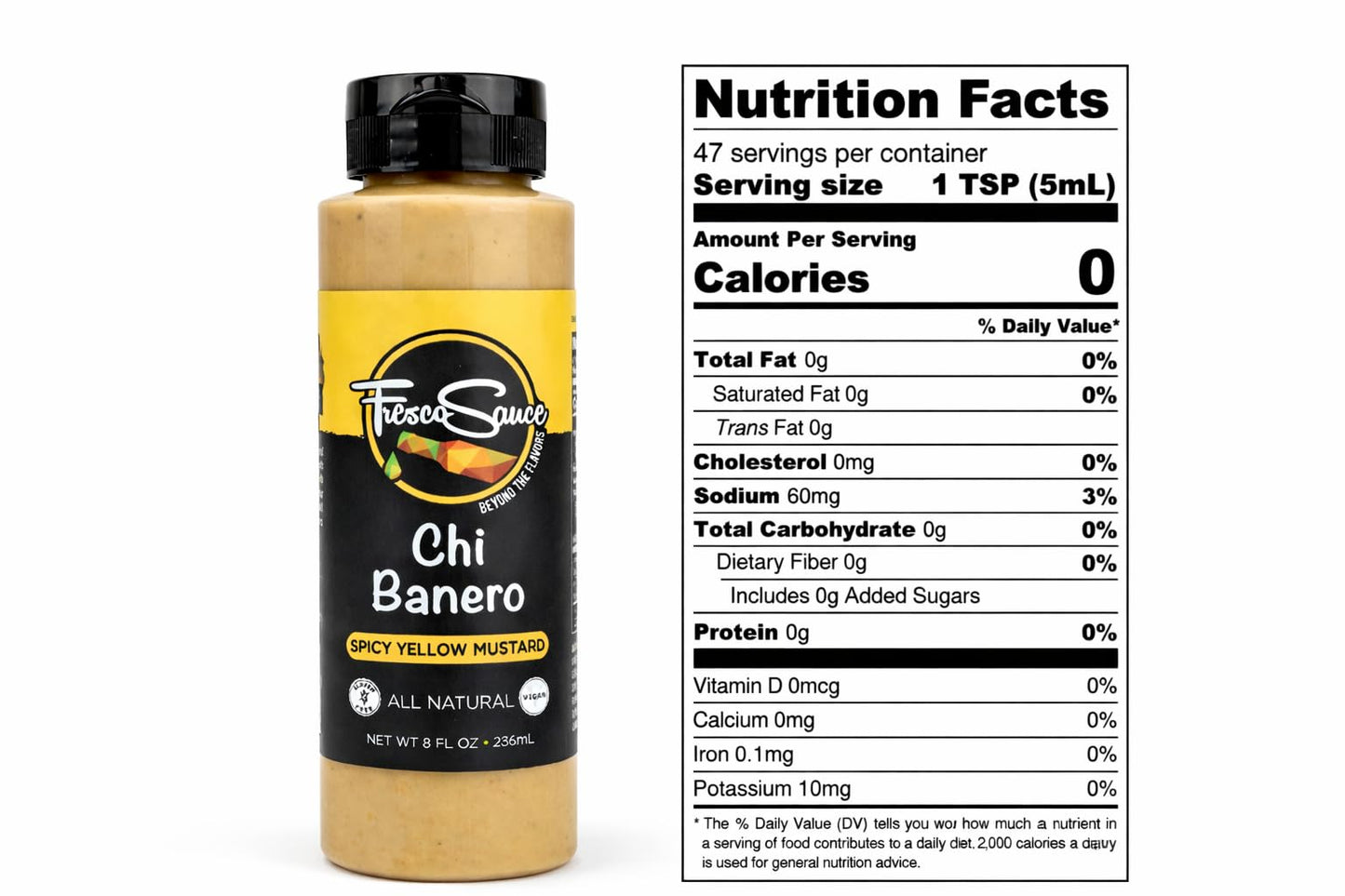 Hot Sauce & Mustard Bundel by Fresco Sauce 2 pack - Flavorful - All Natural- Vegan - Gluten Free - 5 fl oz … (Habanero Duet 2 Pack)