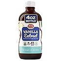 Spicy World Pure Vanilla Extract 4oz - 100% Real Vanilla Extract - Made from Grade B Vanilla Beans - For Cooking, Drinks & Desserts - 100% Vegan