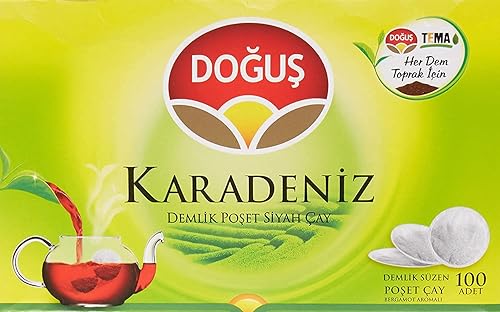 Turkish Tea, Black Tea, Gourmet Tea,Organic Tea Black Tea Iced or Hot Tea Caffeinated Black Tea 100 Tea Bags, Turkish Organic Black Tea,Çay By Do?u?