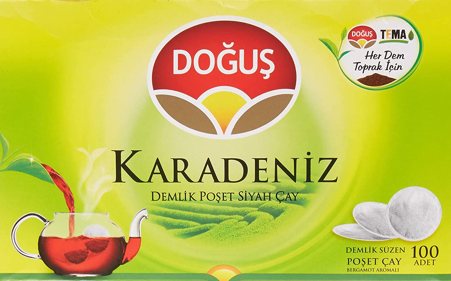 Turkish Tea, Black Tea, Gourmet Tea,Organic Tea Black Tea Iced or Hot Tea Caffeinated Black Tea 100 Tea Bags, Turkish Organic Black Tea,Çay By Do?u?
