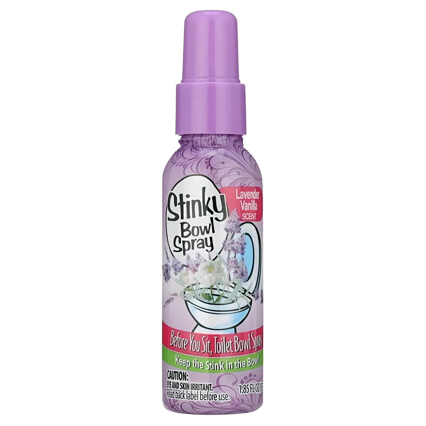 4 Pack of Poo Be Gone Stinky Bowl Toilet Perfume Spray, Lavender Vanilla and Fresh Citrus Scent Air Freshener Toilet Odor Inhibitor 1.85oz Bottles
