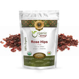 Organic Way Rosehips Fruit Seedless Cut & Sifted (Rosa canina) - Herbal Tea - European Wild-Harvest | Organic & Kosher Certified | Vegan, Non GMO
