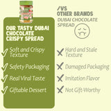 Dubai Spreadable Chocolate with Freeze-Dried Strawberry - Pistachio Spread with Roasted Phyllo - Gourmet Breakfast Chocolate, 275g / 9.7 oz
