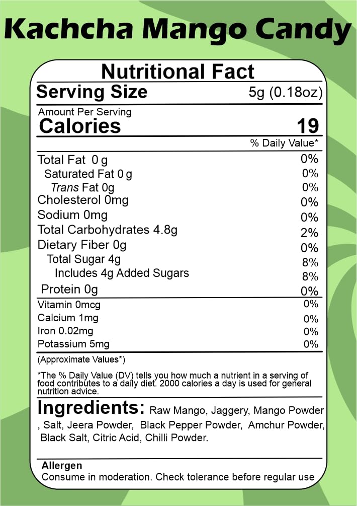 SMIBZE Natural Kachcha Mango Candy 100 GM (Pack of 1) SMIBZE