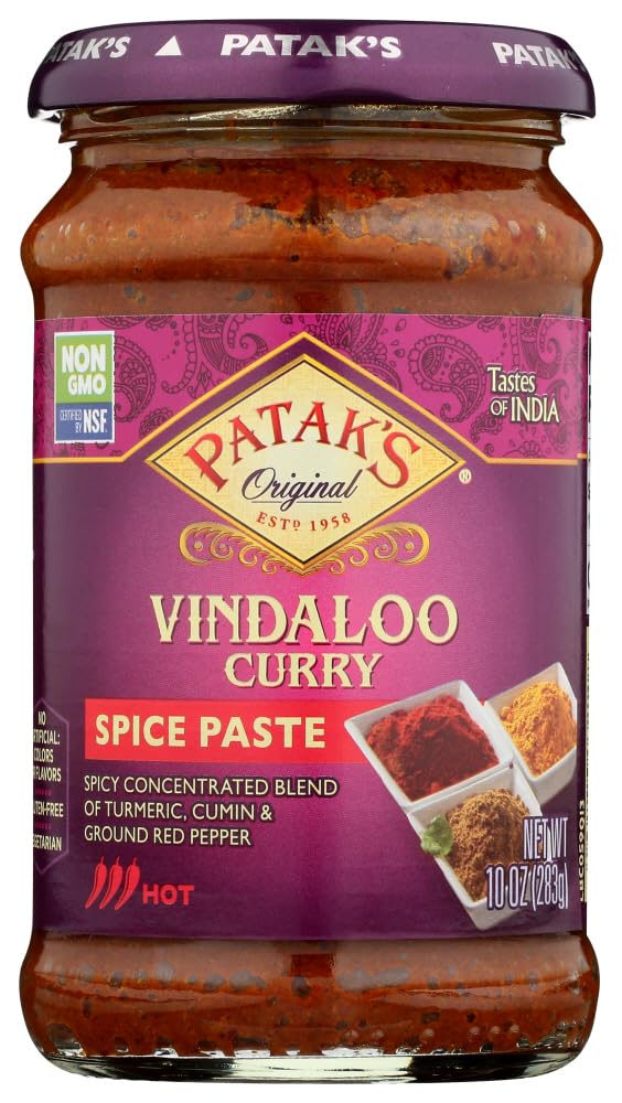 Patak's Original Vindaloo Curry Paste (Cumin & Chile) Hot - 10 oz by Patak's