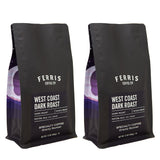 Ferris Coffee & Nut Co. West Coast Blend Gourmet Dark Roast Coffee Beans - Specialty Roasted Whole Bean Coffee for Espresso, French Press, Drip