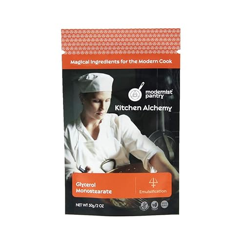 Modernist Pantry Glycerol Monostearate (GMS) ? Non-GMO Gluten-Free Vegan - 50g/2oz