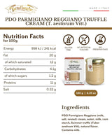 TartufLanghe Parmigiano Reggiano Black Truffle Cream Sauce - Authentic Italian Truffle Sauce for Pasta with Cheese, Gourmet Cooking Cream, Gluten Free