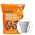 Kirkland Signature Mixed Nuts Unsalted Extra Fancy 40 oz - 2.5lb Item 1652577 Bundle with MORALZA Silicone Cup 200ml - 2 Items