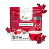 Hibiscus Tea Bags (100 Count) - Flor de Jamaica Herbal Tea, Caffeine-Free Hibiscus Tea, Antioxidant-Rich, & Non-GMO - NaturalEvity - Ayurveda