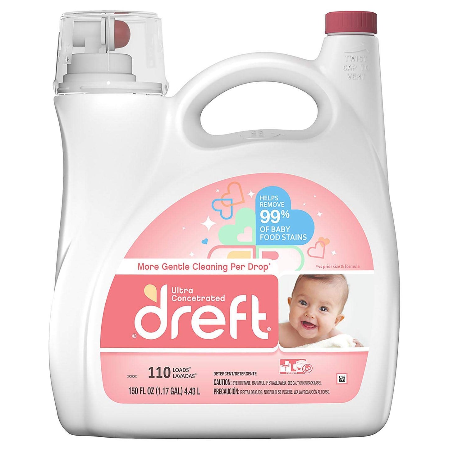 Dreft Ultra Concentrated Liquid Laundry Detergent, 150 Fl. Oz