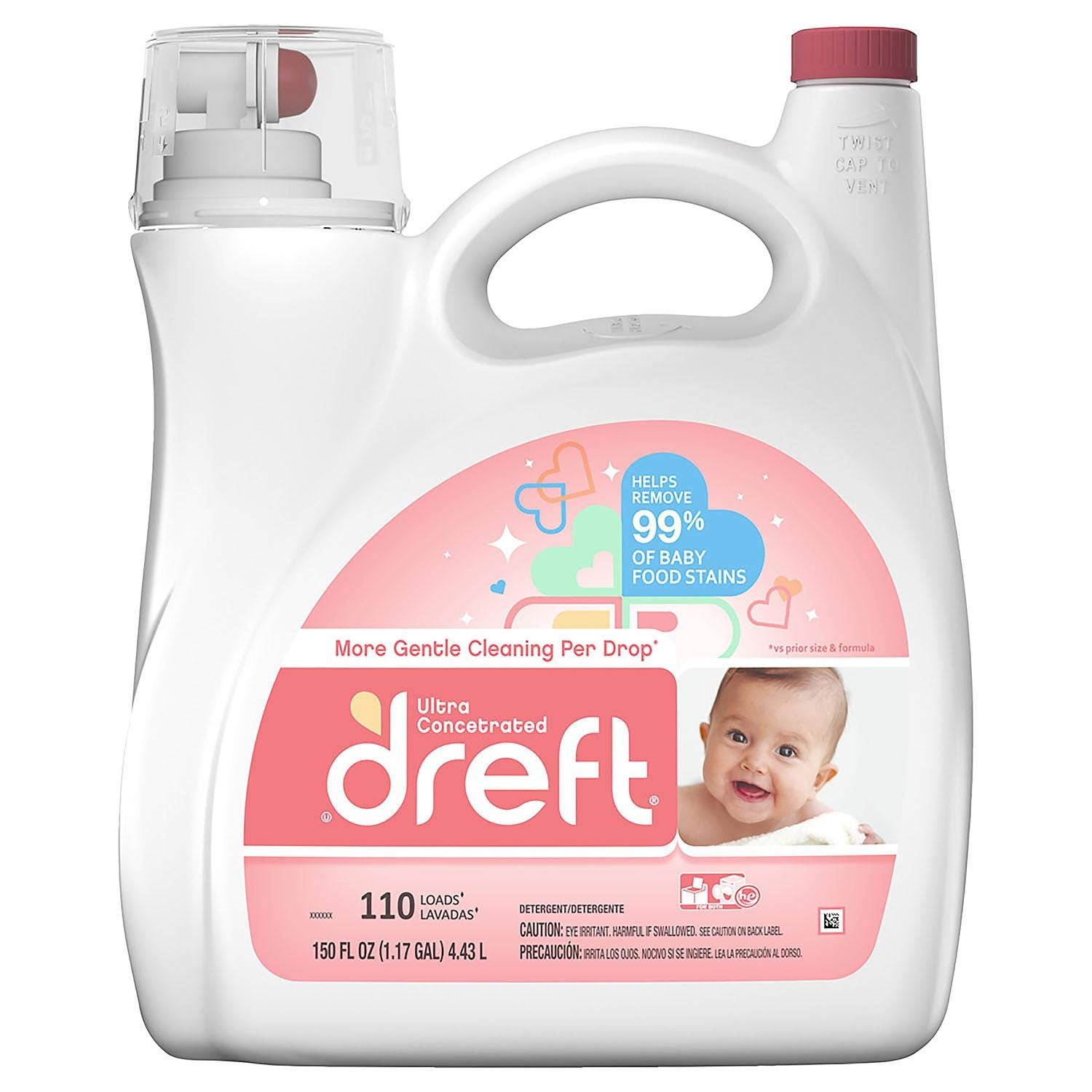 Dreft Ultra Concentrated Liquid Laundry Detergent, 150 Fl. Oz
