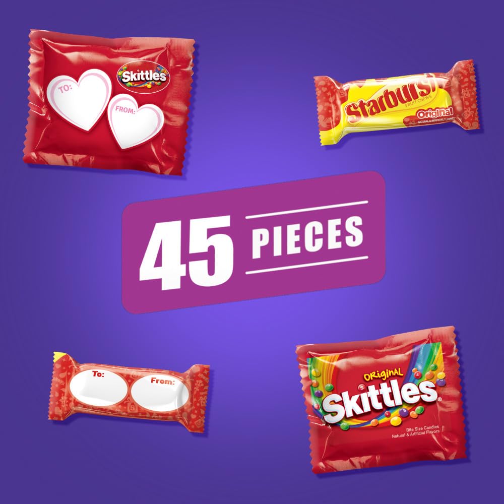 Skittles, & Starburst Valentine's Day Chewy Candy Exchange, 18.07 Ounce