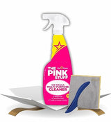 The Pink Stuff Fruity Scent Multi-Purpose Cleaner Spray 25.4 oz Bundle with Microfiber Cloth + Scrub Brush - Natural Cleaner for All Surfaces