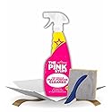 The Pink Stuff Fruity Scent Multi-Purpose Cleaner Spray 25.4 oz Bundle with Microfiber Cloth + Scrub Brush - Natural Cleaner for All Surfaces