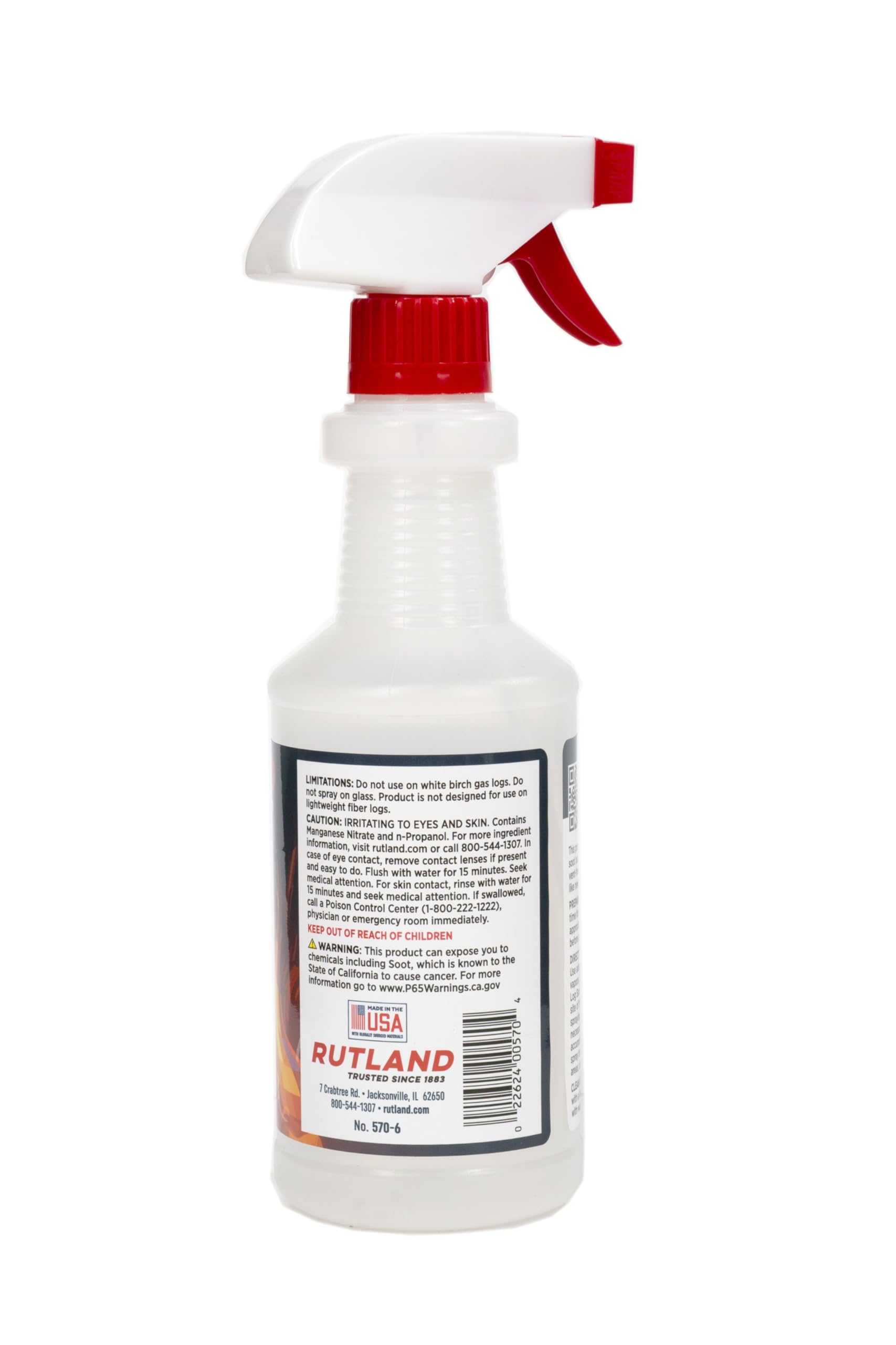 Rutland 570-6 Bright Gas Log Soot Remover, 16 Fluid Ounce