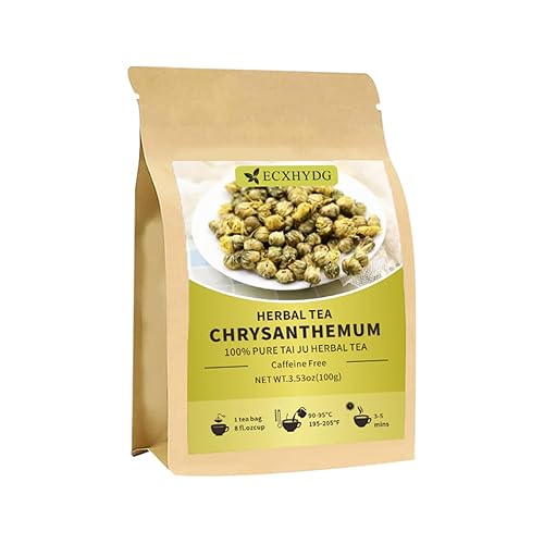 ECXHYDG Chrysanthemum Tea - 3.52oz/100g - Premium Natural Dried Chrysanthemum Flower - Tai Ju Herbal Tea Loose Leaf - Non-GMO - Caffeine-free - Sweet