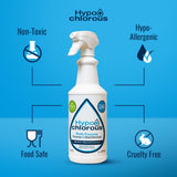Hypo+Chlorous Hypochlorous Acid Spray For Home 32oz - Cleaner & Disinfectant - Safe for Kids & Pets - Multi-Purpose Hypochlorous Acid Cleaner