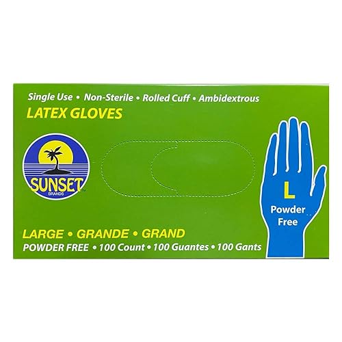 SmoothTouch Latex Gloves- Large-Powder Free- 100 count