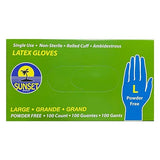 SmoothTouch Latex Gloves- Large-Powder Free- 100 count