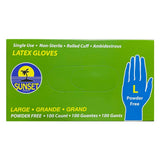 SmoothTouch Latex Gloves- Large-Powder Free- 100 count