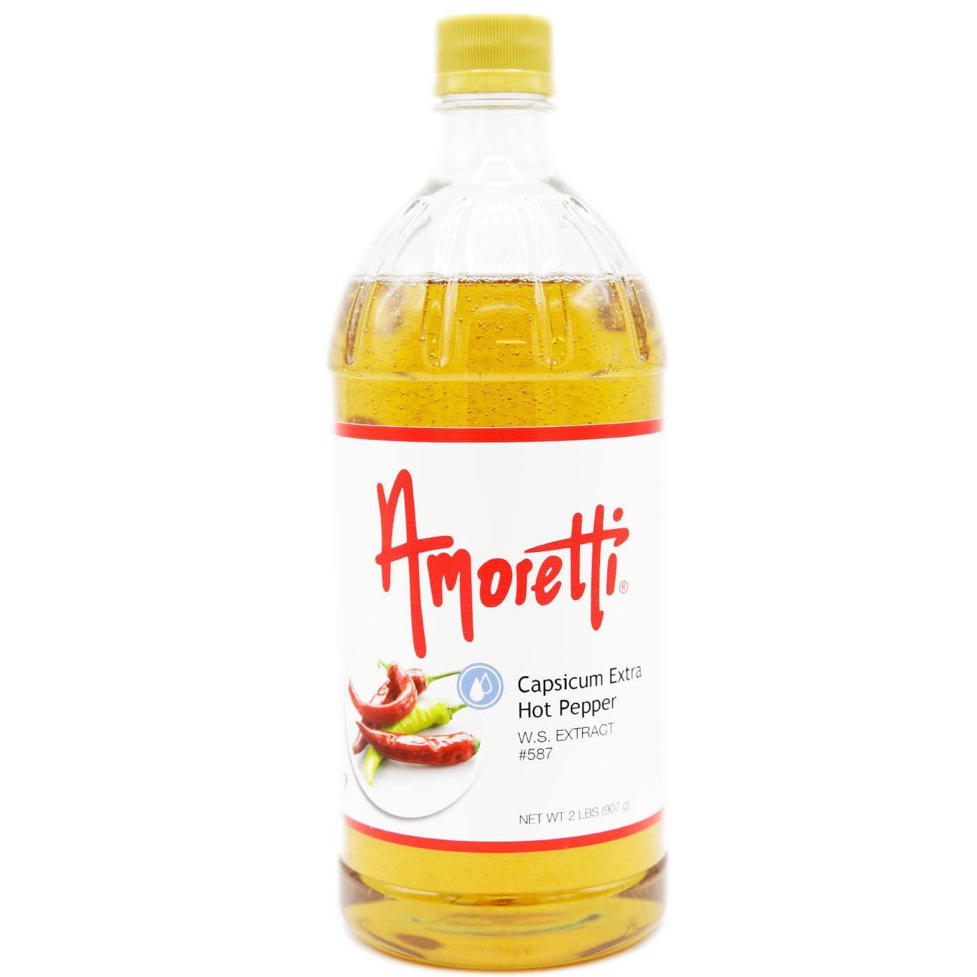 Amoretti - Capsicum Extra Hot Pepper Extract Water Soluble 2 oz - Highly Concentrated & Perfect For Pastry, Savory, Brewing, and more, Preservative