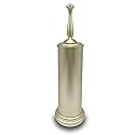 Indecor Home Satin Matte Soft Gold Toilet Bowl Brush with Holder, Durable Bathroom Cleaning Tool, Modern Design for Easy Toilet Maintenance, Bathroom