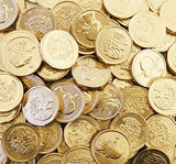 RiverFinn St. Patrick's Day Milk Chocolate Foil Wrapped Gold Quarter Coins, (10 Pounds) Perfect for Leprechaun Traps, Parties, Gifts, Favors, Game