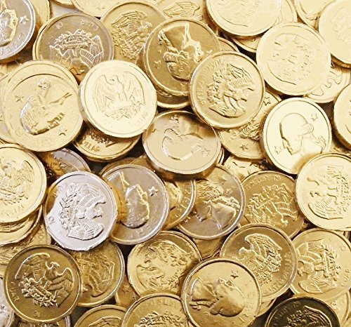RiverFinn St. Patrick's Day Milk Chocolate Foil Wrapped Gold Quarter Coins, (10 Pounds) Perfect for Leprechaun Traps, Parties, Gifts, Favors, Game