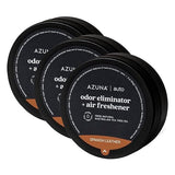 Azuna Car Air Freshener & Auto Odor Eliminator Pods Trio | Spanish Leather | Plant Powered by 100% Australian Tea Tree Oil | Long Lasting and No harsh