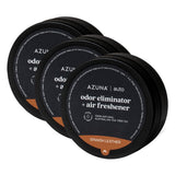 Azuna Car Air Freshener & Auto Odor Eliminator Pods Trio | Spanish Leather | Plant Powered by 100% Australian Tea Tree Oil | Long Lasting and No harsh