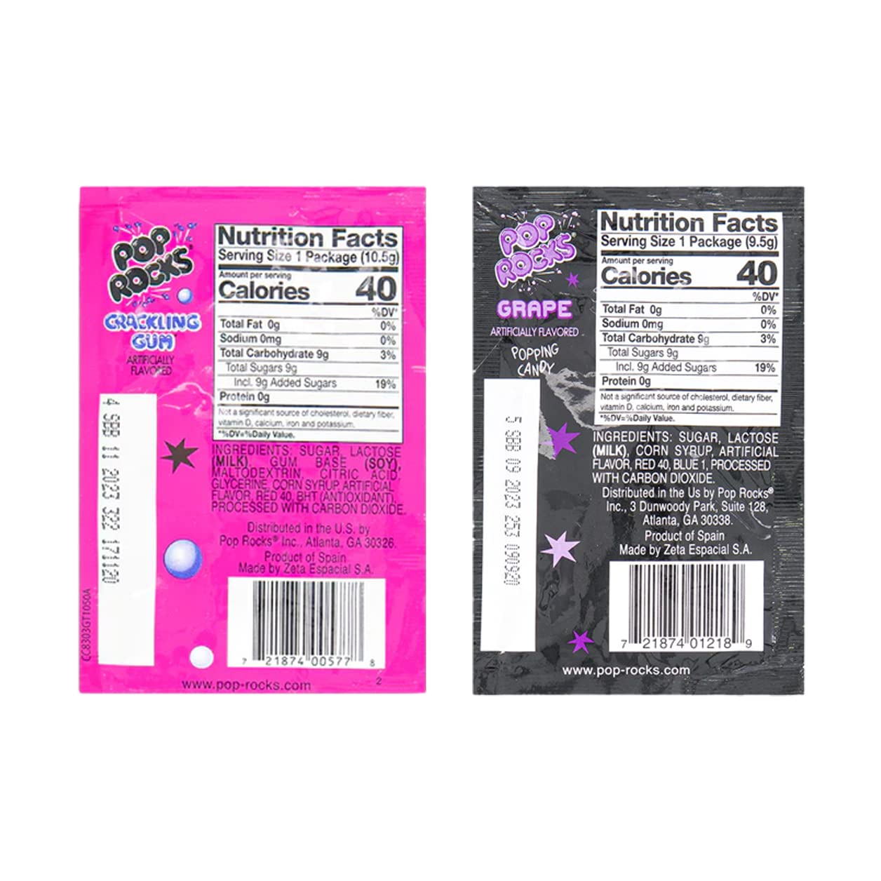 Pop Rocks Variety Mix (32 Pack) - Crackling Rock Treats in Assorted Flavors - Individually Wrapped Retro Style Popping Confection - Bulk Pack