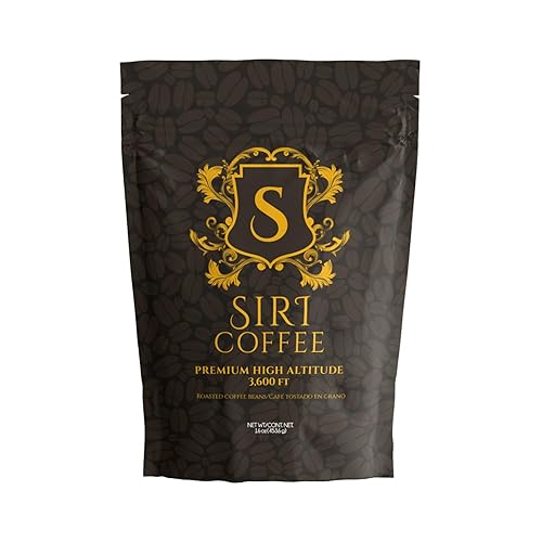 Siri Roast Coffee Beans & High Altitude Organic 1 lb, Tested for Molds & Toxins, Smooth Chocolate Notes, Light Roast Whole Bean Coffee, Premium El