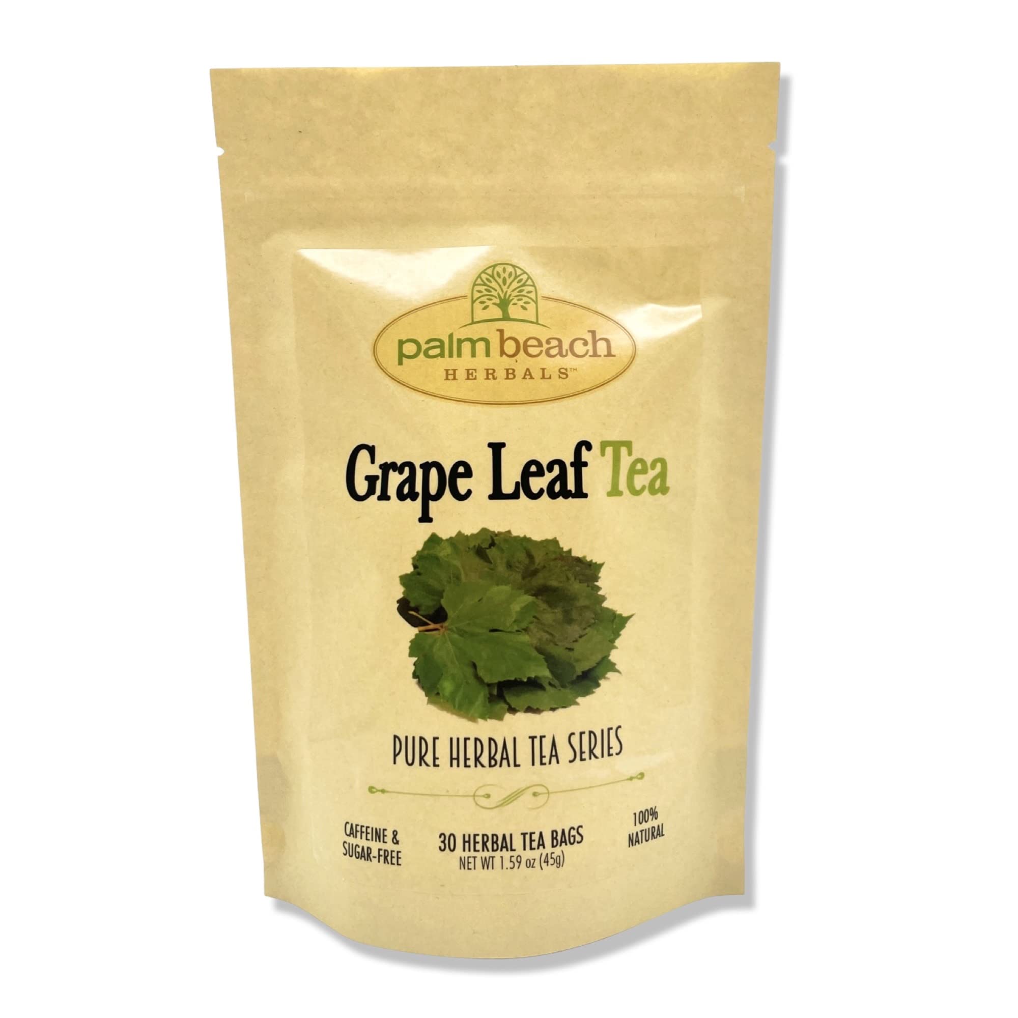 Palm Beach Medicinal Herbs - Grape Leaf Tea - Pure Herbal Tea Series, 30ct