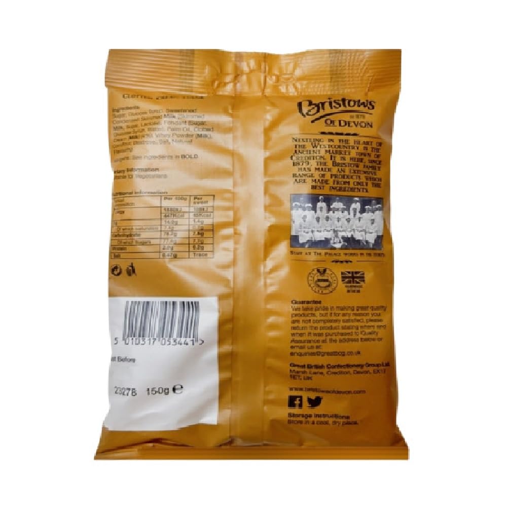 Bristows Clotted Cream Fudge 150g (Pack of 3)