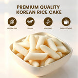 APEXY Korean Rice Cakes for Tteokbokki, Authentic Chewy Korean Rice Cake Sticks, Gluten Free, Vegan, Non-GMO Topokki Rice Cakes for Asian Cooking