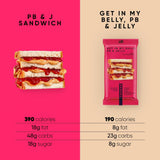 TRUBAR Vegan Protein Bar, Get In My Belly Pb & Jelly, Gluten Free, Plant Based, High Fiber, Dairy Free, Low Fat, Non GMO, No Sugar Alcohols, 12G Lean