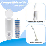 Toilet Wand Holder (No Wand) 1 Caddy & 10 Packs Brush Refills Only, Disposable Brush Kit, Stand Toilet Cleaning Starter Kit, Wall Mounted Storage