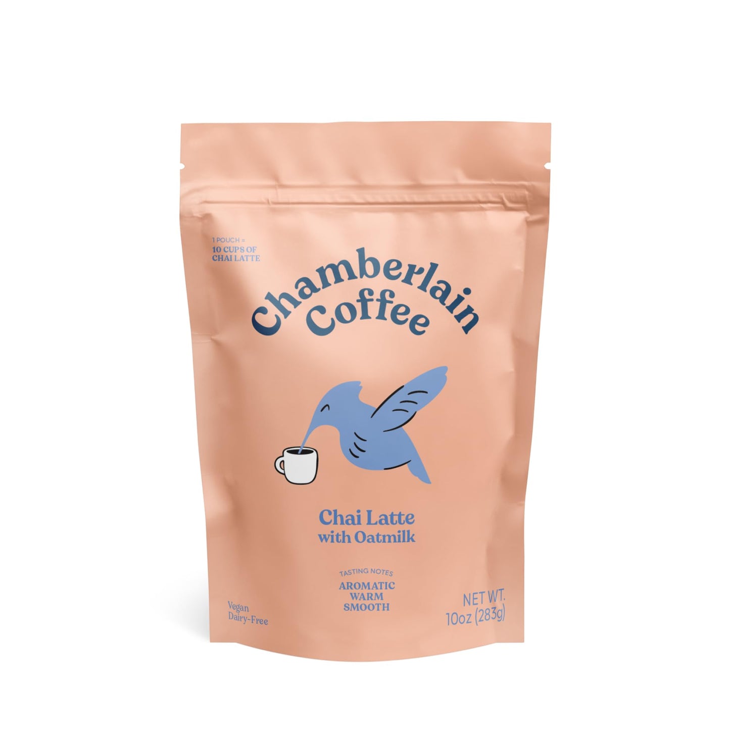 Chamberlain Coffee Chai Tea Mix - Vegan Chai Tea Latte, Made with Oat Milk and Spices, Creamy Powder for Hot and Iced Instant Latte, Cafe Quality - 10