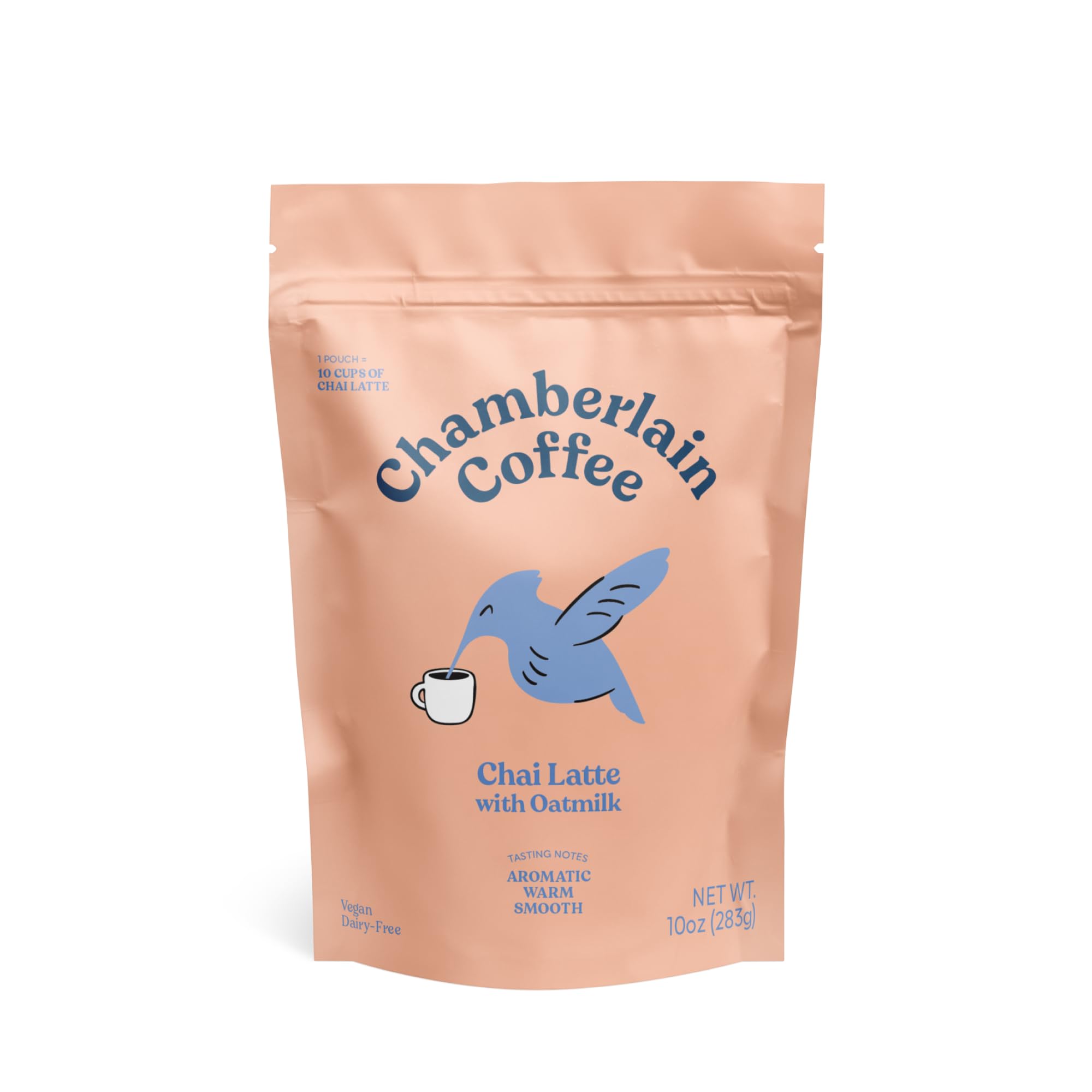 Chamberlain Coffee Chai Tea Mix - Vegan Chai Tea Latte, Made with Oat Milk and Spices, Creamy Powder for Hot and Iced Instant Latte, Cafe Quality - 10