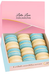 LeilaLove Macarons 15 Blue and white Macarons