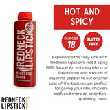 Redneck Lipstick Hot & Spicy Barbecue Sauce, Touch of Cayenne Pepper, Ideal for All Recipe, Authentic American Tastes, Made in USA, 1 Pack (18 oz)