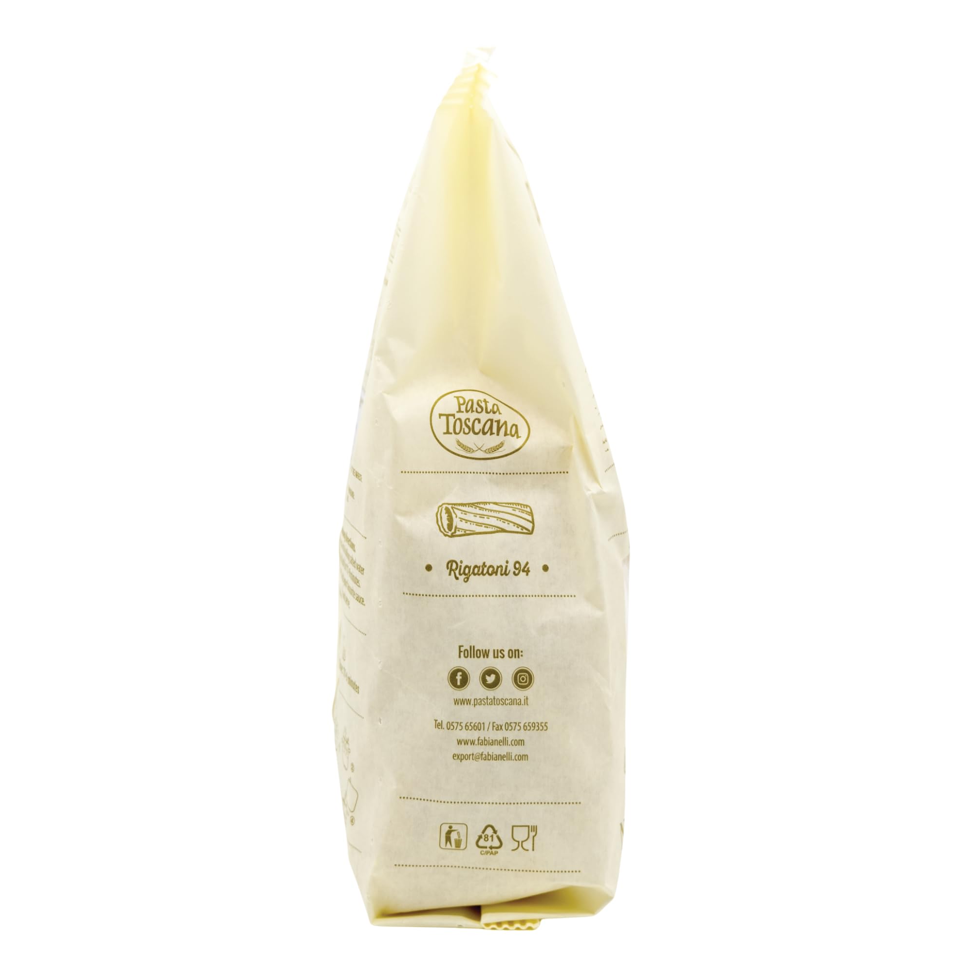 Pasta Toscana | Bronze Die Pasta | Italian Durum Wheat Semolina | Bronze die Pasta, 16 oz (Pack of 2, Rigatoni)