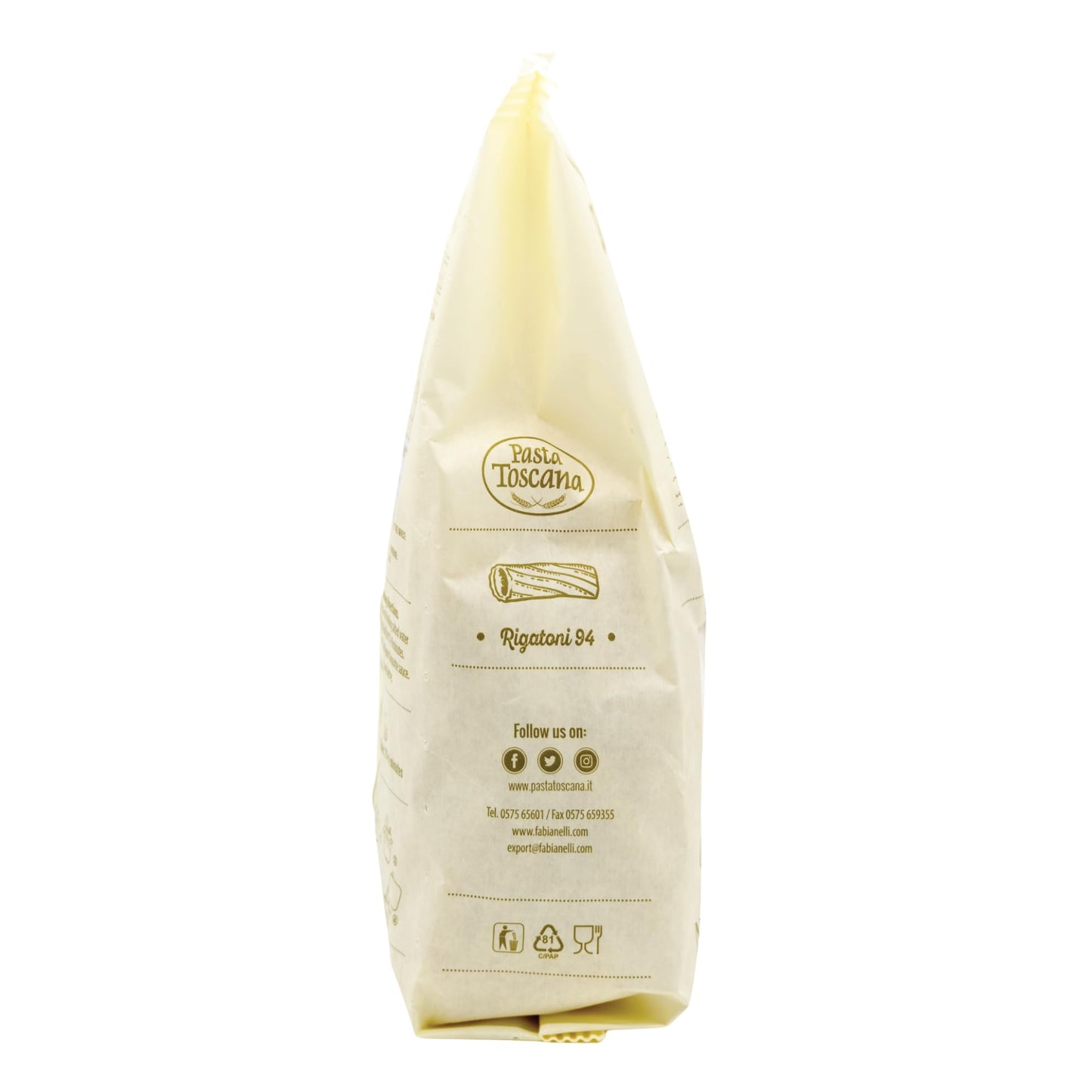 Pasta Toscana | Bronze Die Pasta | Italian Durum Wheat Semolina | Bronze die Pasta, 16 oz (Pack of 5, Rigatoni)